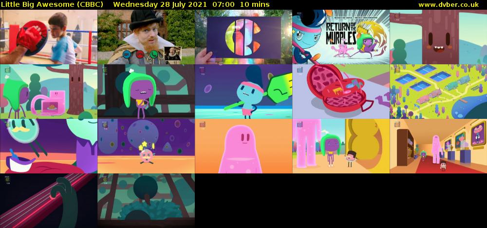 Little Big Awesome (CBBC) Wednesday 28 July 2021 07:00 - 07:10