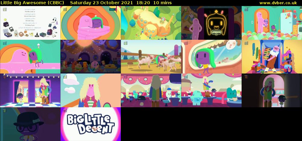 Little Big Awesome (CBBC) Saturday 23 October 2021 18:20 - 18:30