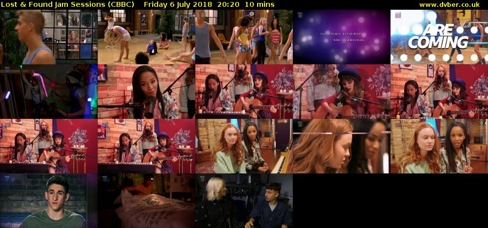 Lost & Found Jam Sessions (CBBC) Friday 6 July 2018 20:20 - 20:30