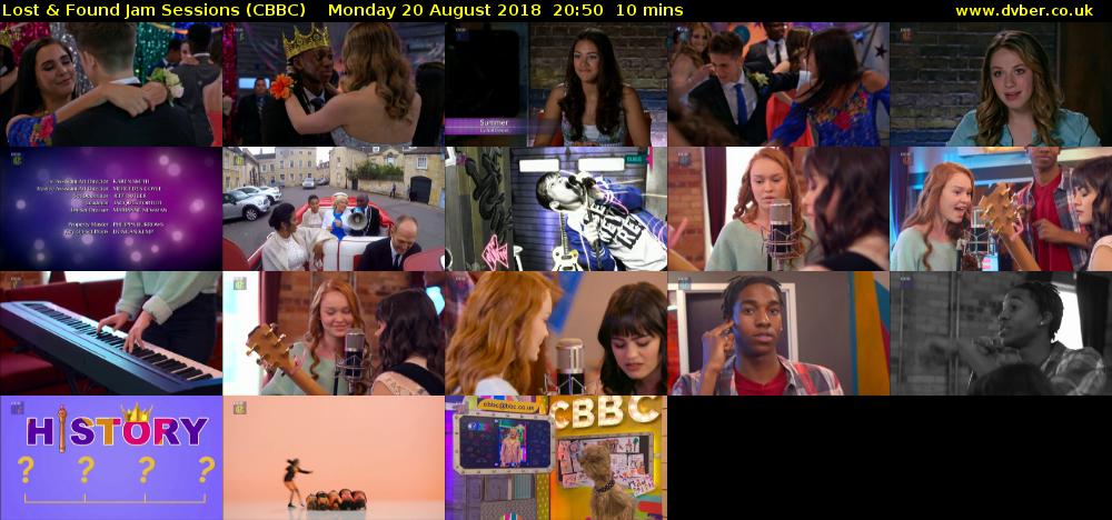 Lost & Found Jam Sessions (CBBC) Monday 20 August 2018 20:50 - 21:00