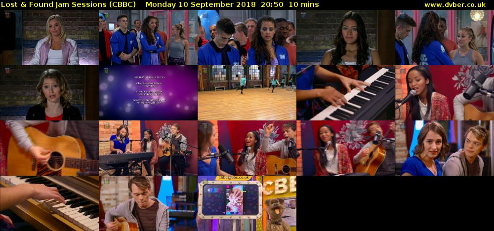 Lost & Found Jam Sessions (CBBC) Monday 10 September 2018 20:50 - 21:00