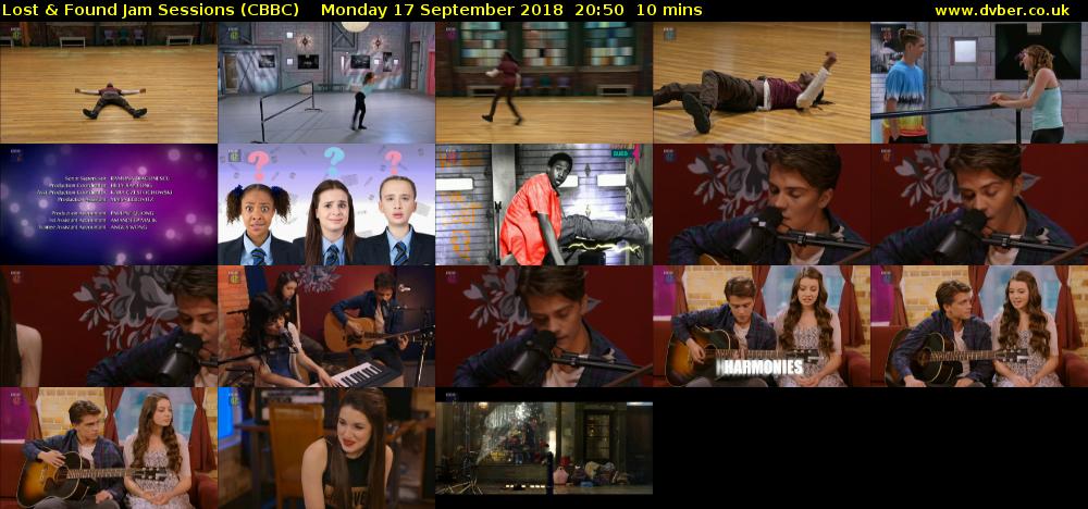 Lost & Found Jam Sessions (CBBC) Monday 17 September 2018 20:50 - 21:00