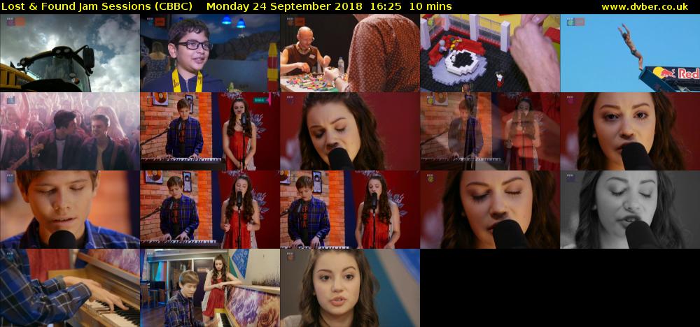 Lost & Found Jam Sessions (CBBC) Monday 24 September 2018 16:25 - 16:35
