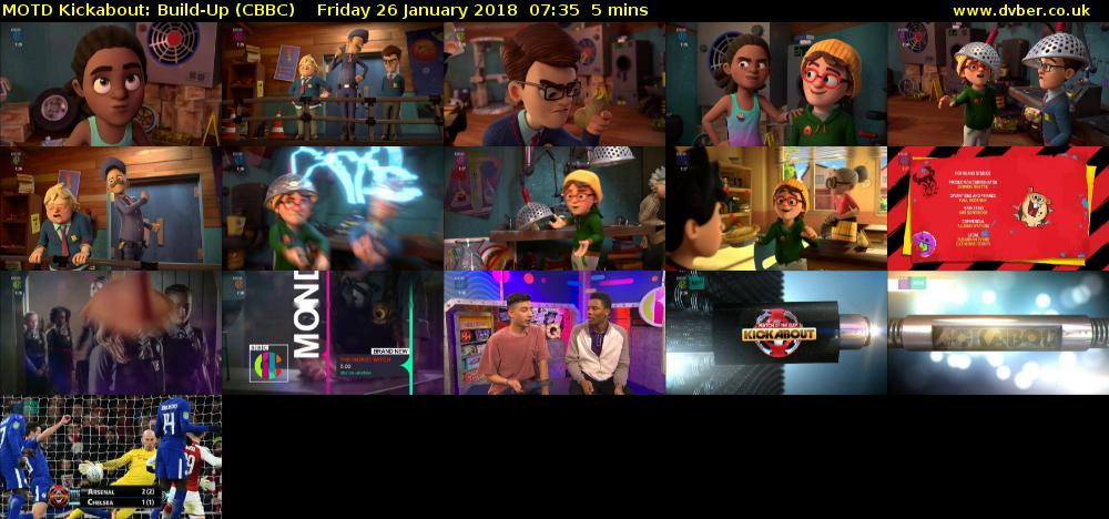 MOTD Kickabout: Build-Up (CBBC) Friday 26 January 2018 07:35 - 07:40