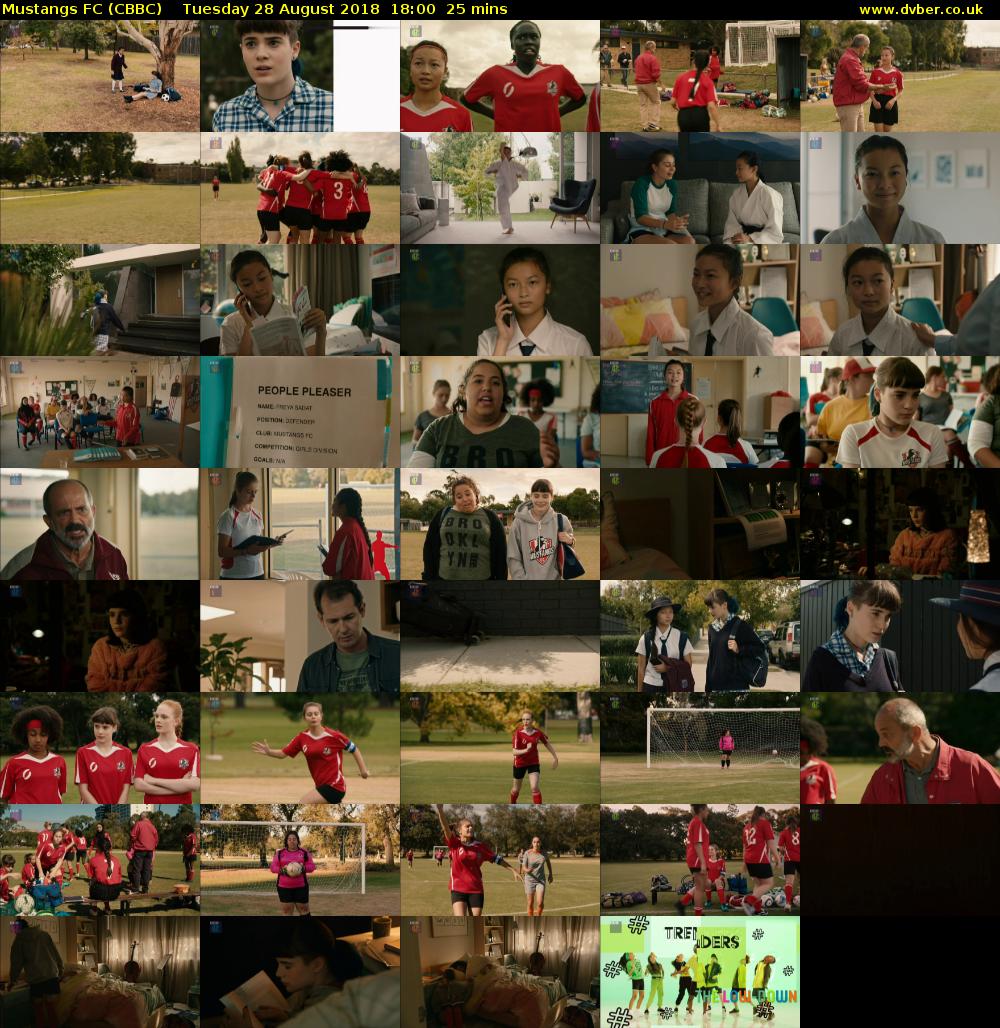 Mustangs FC (CBBC) Tuesday 28 August 2018 18:00 - 18:25