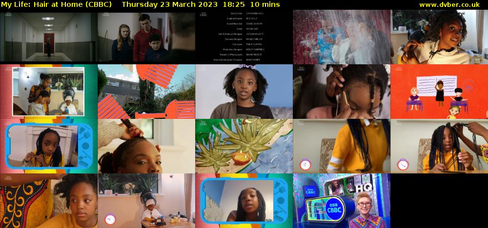 My Life: Hair at Home (CBBC) Thursday 23 March 2023 18:25 - 18:35