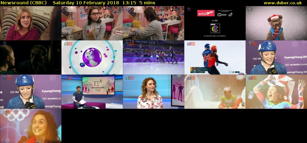 Newsround (CBBC) Saturday 10 February 2018 13:15 - 13:20