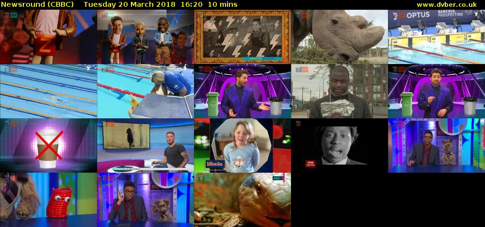Newsround (CBBC) Tuesday 20 March 2018 16:20 - 16:30
