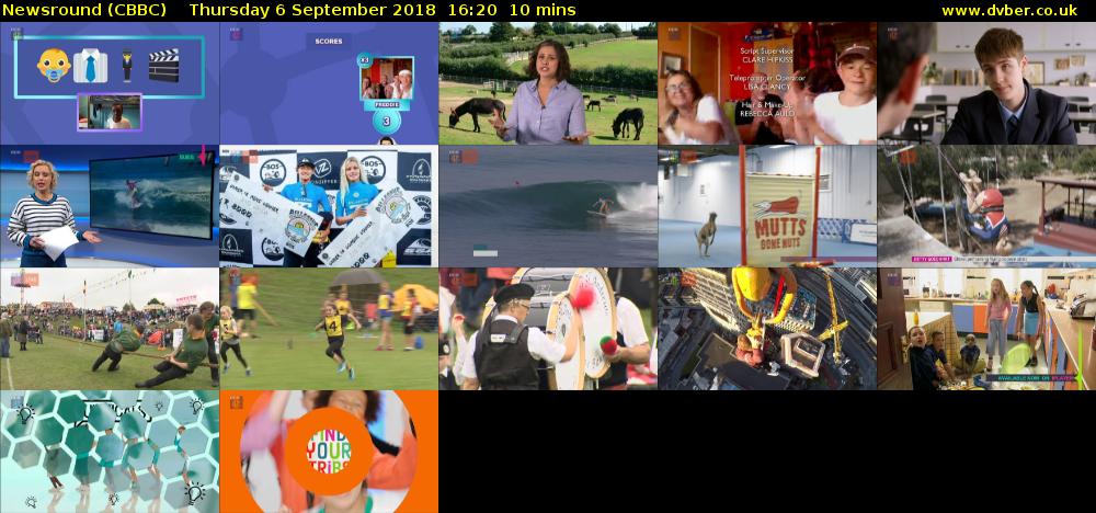 Newsround (CBBC) Thursday 6 September 2018 16:20 - 16:30