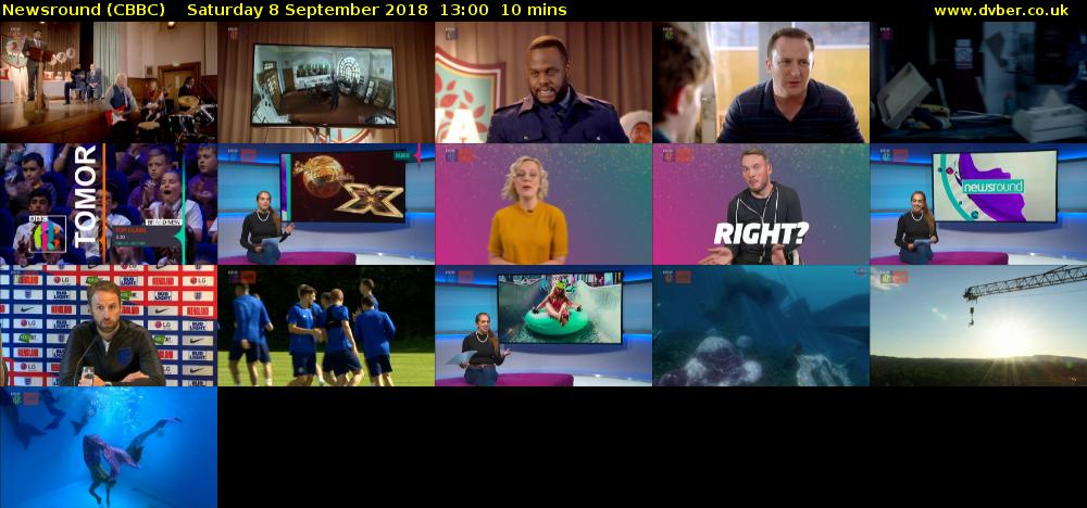 Newsround (CBBC) Saturday 8 September 2018 13:00 - 13:10