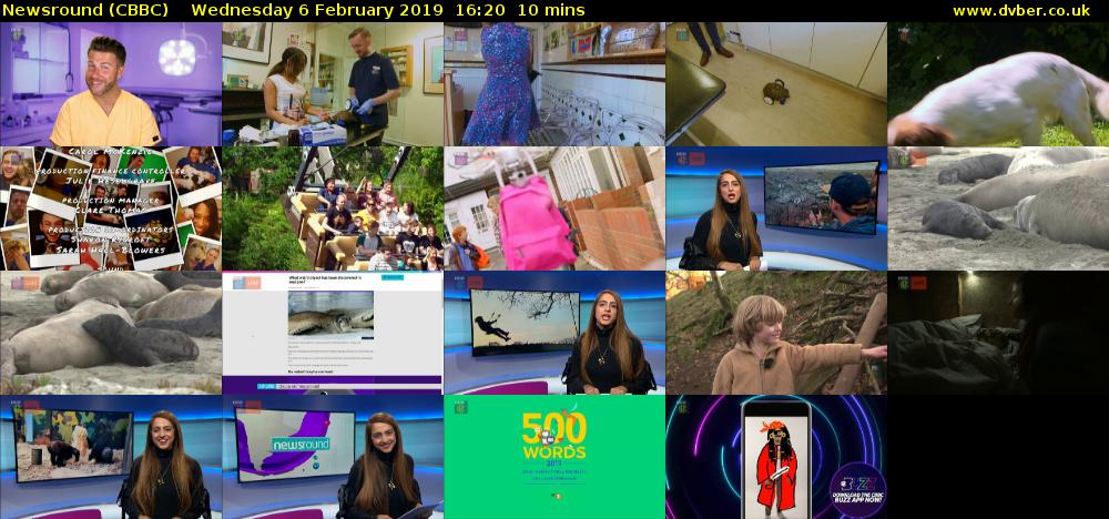 Newsround (CBBC) Wednesday 6 February 2019 16:20 - 16:30