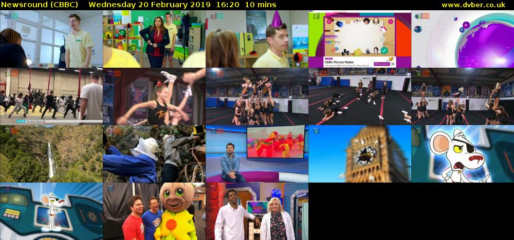 Newsround (CBBC) Wednesday 20 February 2019 16:20 - 16:30