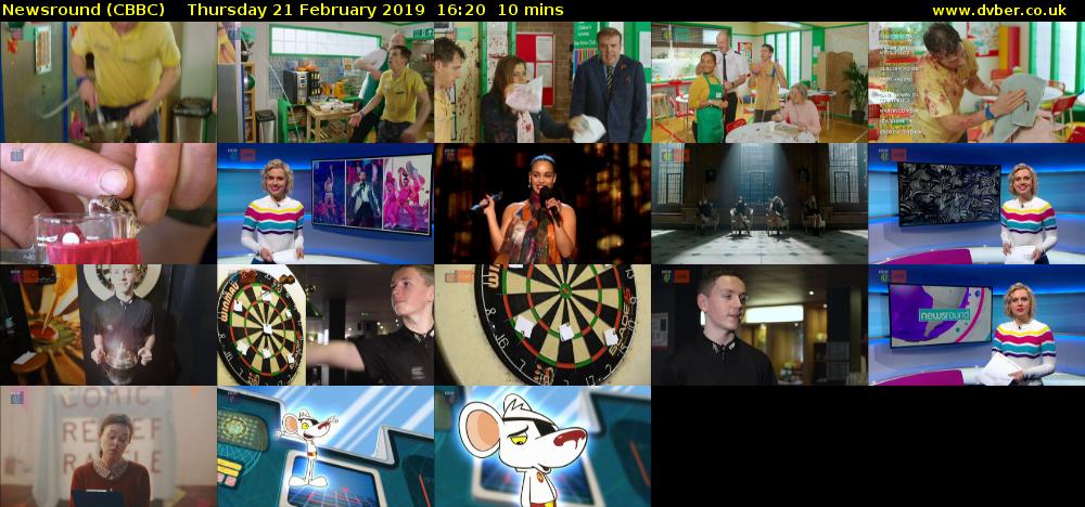 Newsround (CBBC) Thursday 21 February 2019 16:20 - 16:30