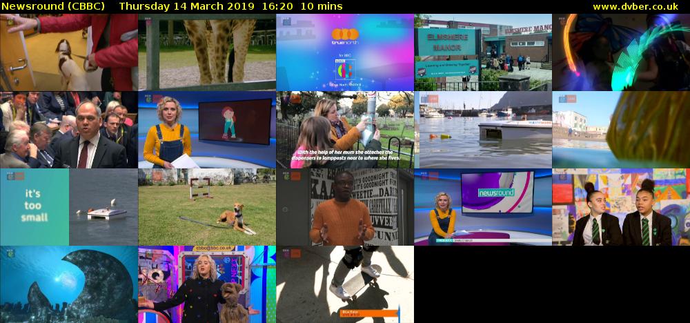 Newsround (CBBC) Thursday 14 March 2019 16:20 - 16:30