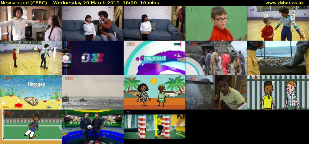 Newsround (CBBC) Wednesday 20 March 2019 16:20 - 16:30