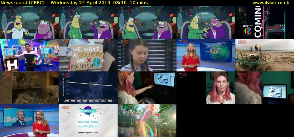 Newsround (CBBC) Wednesday 24 April 2019 08:10 - 08:20