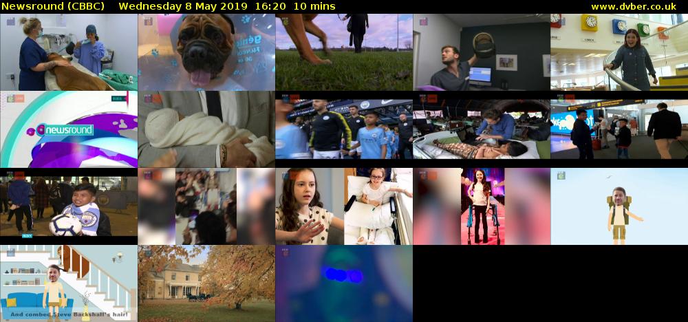 Newsround (CBBC) Wednesday 8 May 2019 16:20 - 16:30
