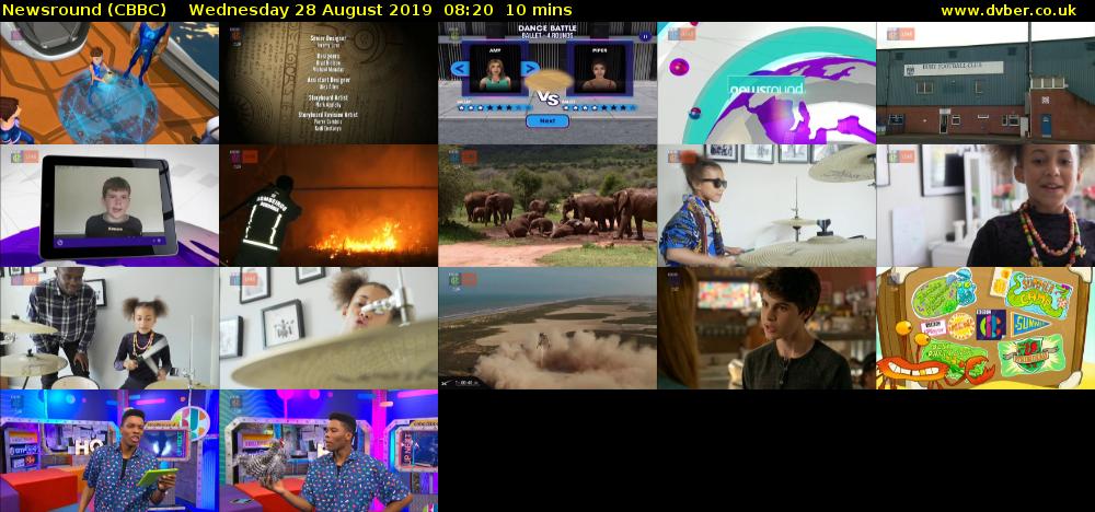 Newsround (CBBC) Wednesday 28 August 2019 08:20 - 08:30