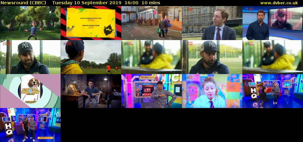 Newsround (CBBC) Tuesday 10 September 2019 16:00 - 16:10