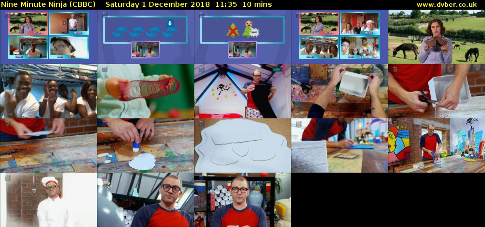 Nine Minute Ninja (CBBC) Saturday 1 December 2018 11:35 - 11:45