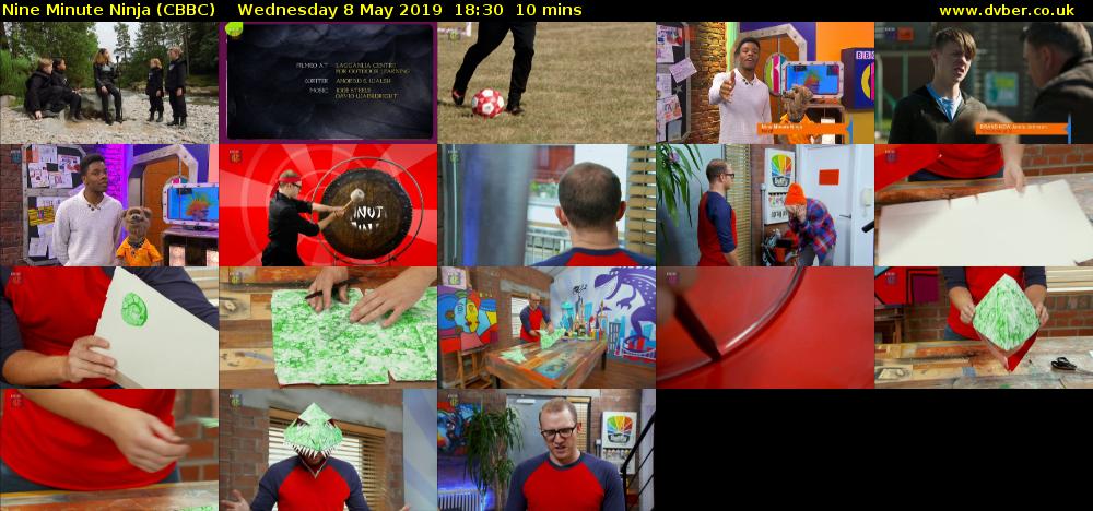 Nine Minute Ninja (CBBC) Wednesday 8 May 2019 18:30 - 18:40