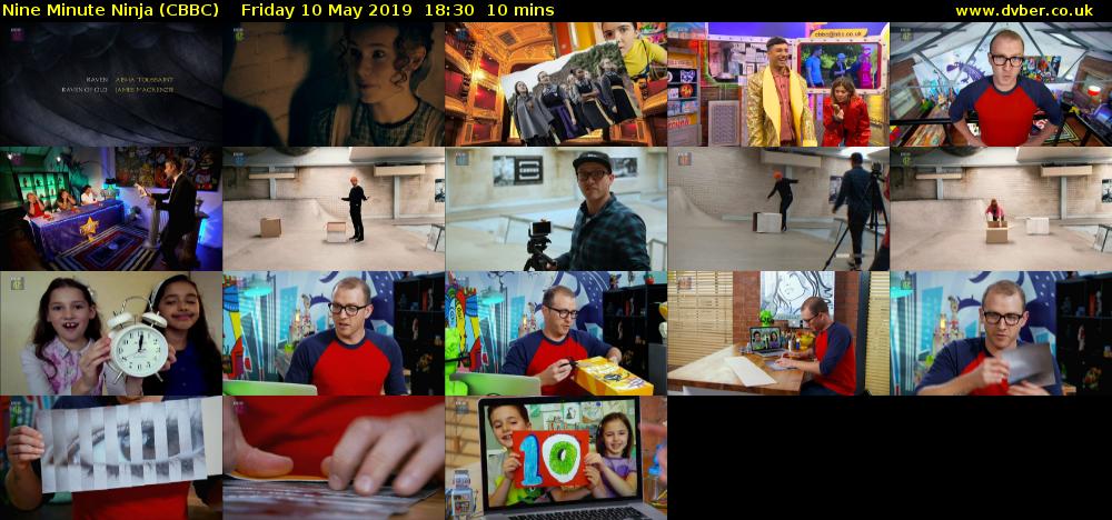 Nine Minute Ninja (CBBC) Friday 10 May 2019 18:30 - 18:40