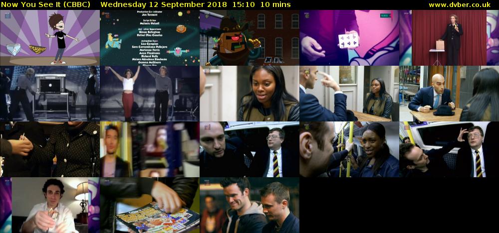Now You See It (CBBC) Wednesday 12 September 2018 15:10 - 15:20