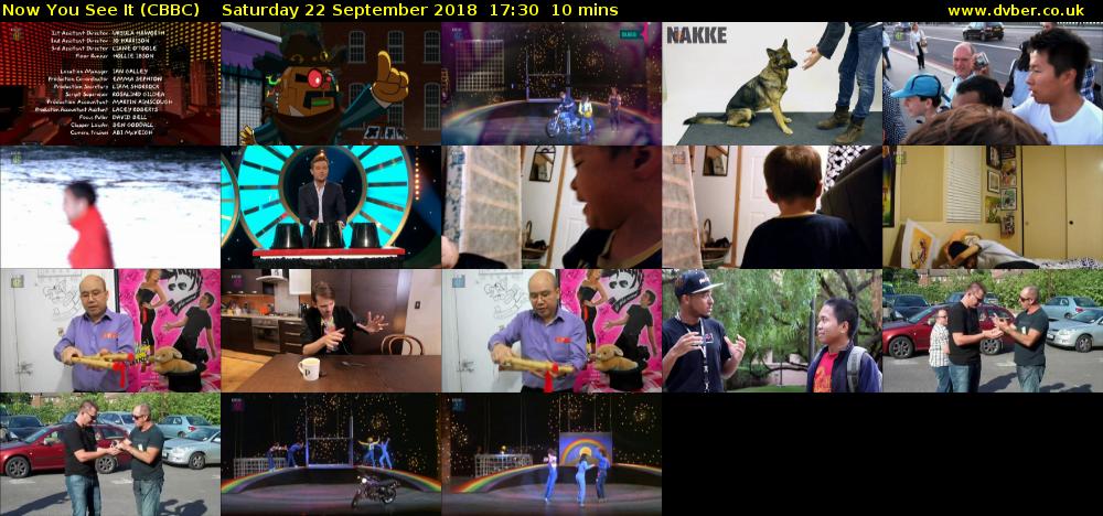 Now You See It (CBBC) Saturday 22 September 2018 17:30 - 17:40