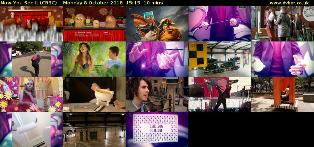 Now You See It (CBBC) Monday 8 October 2018 15:15 - 15:25