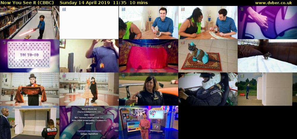 Now You See It (CBBC) Sunday 14 April 2019 11:35 - 11:45