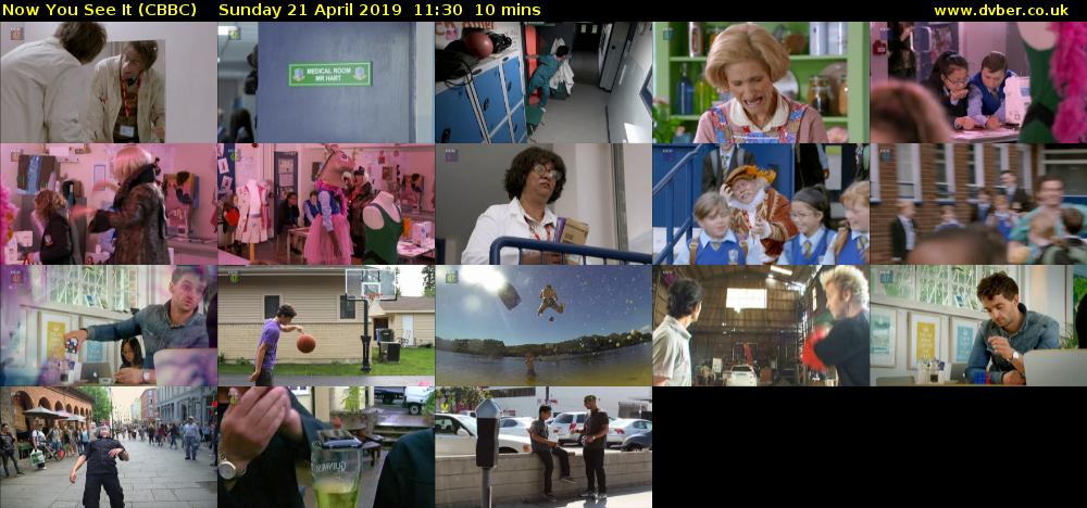 Now You See It (CBBC) Sunday 21 April 2019 11:30 - 11:40