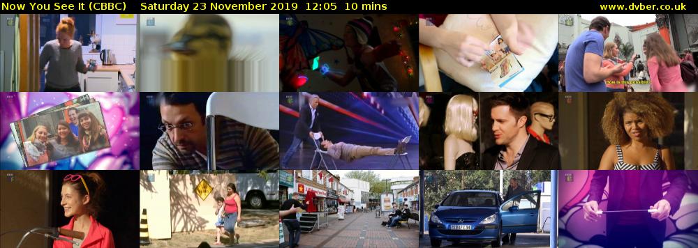 Now You See It (CBBC) Saturday 23 November 2019 12:05 - 12:15