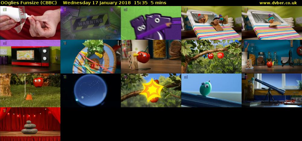 OOglies Funsize (CBBC) Wednesday 17 January 2018 15:35 - 15:40