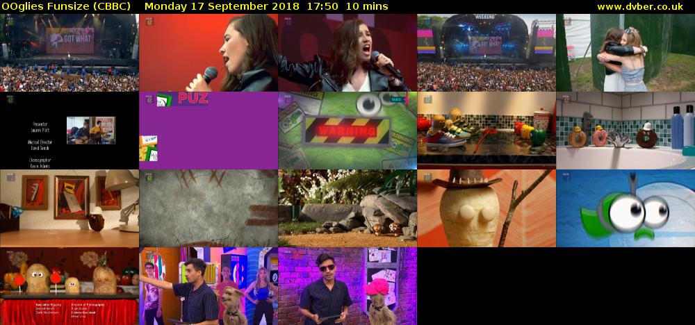 OOglies Funsize (CBBC) Monday 17 September 2018 17:50 - 18:00
