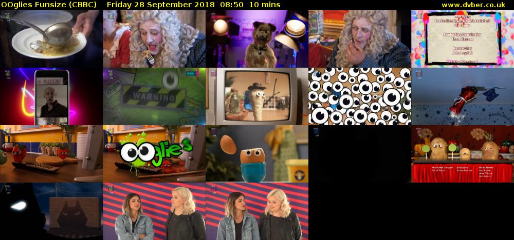 OOglies Funsize (CBBC) Friday 28 September 2018 08:50 - 09:00