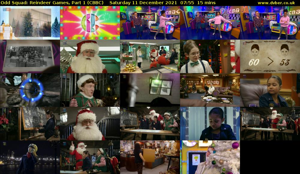 Odd Squad: Reindeer Games, Part 1 (CBBC) Saturday 11 December 2021 07:55 - 08:10