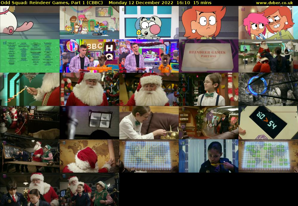 Odd Squad: Reindeer Games, Part 1 (CBBC) Monday 12 December 2022 16:10 - 16:25