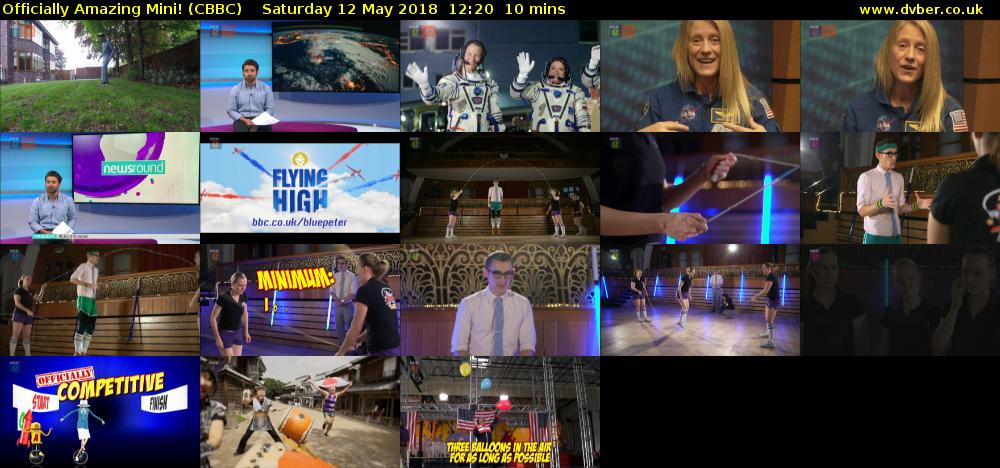 Officially Amazing Mini! (CBBC) Saturday 12 May 2018 12:20 - 12:30