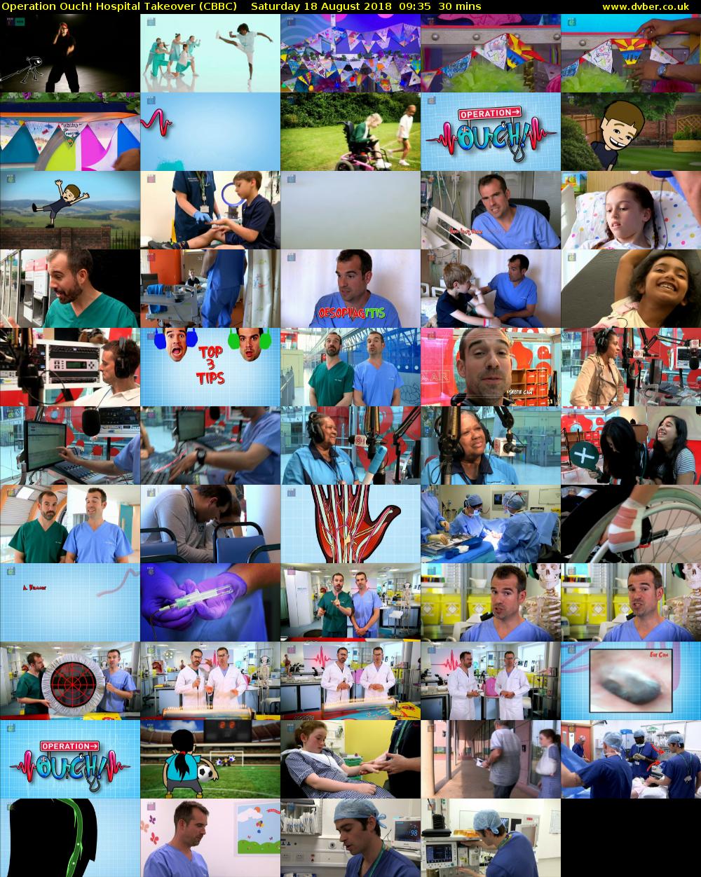 Operation Ouch! Hospital Takeover (CBBC) Saturday 18 August 2018 09:35 - 10:05