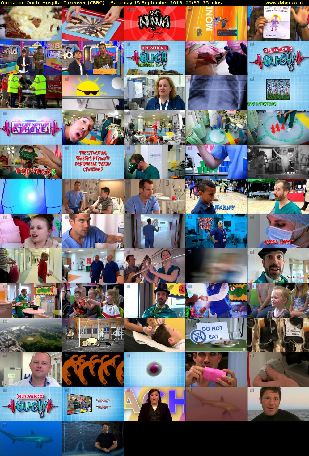 Operation Ouch! Hospital Takeover (CBBC) Saturday 15 September 2018 09:35 - 10:10