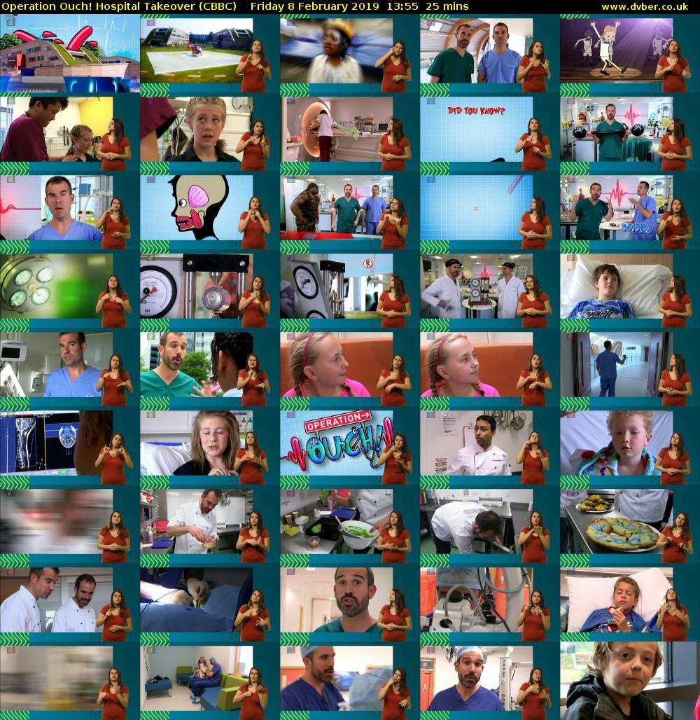 Operation Ouch! Hospital Takeover (CBBC) Friday 8 February 2019 13:55 - 14:20