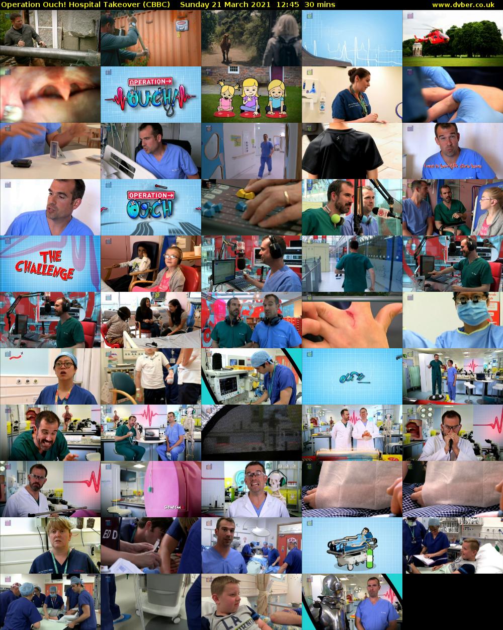 Operation Ouch! Hospital Takeover (CBBC) Sunday 21 March 2021 12:45 - 13:15