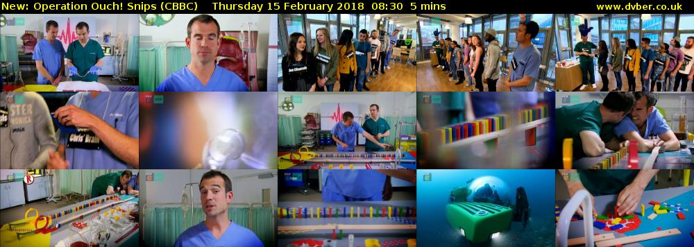 Operation Ouch! Snips (CBBC) Thursday 15 February 2018 08:30 - 08:35