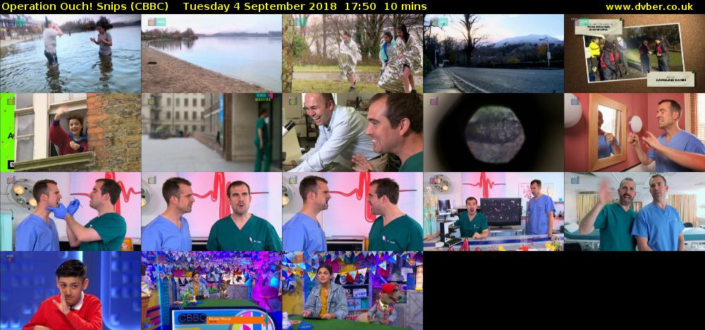 Operation Ouch! Snips (CBBC) Tuesday 4 September 2018 17:50 - 18:00