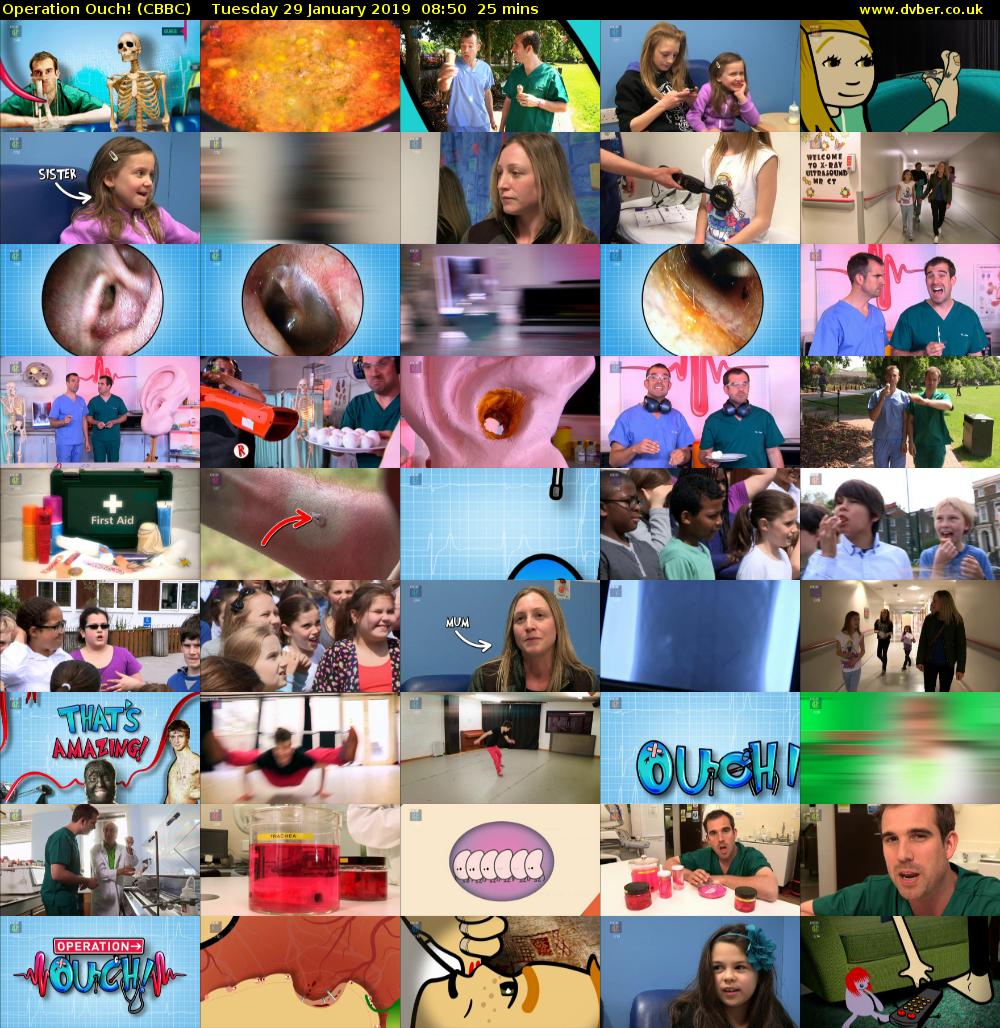 Operation Ouch! (CBBC) Tuesday 29 January 2019 08:50 - 09:15