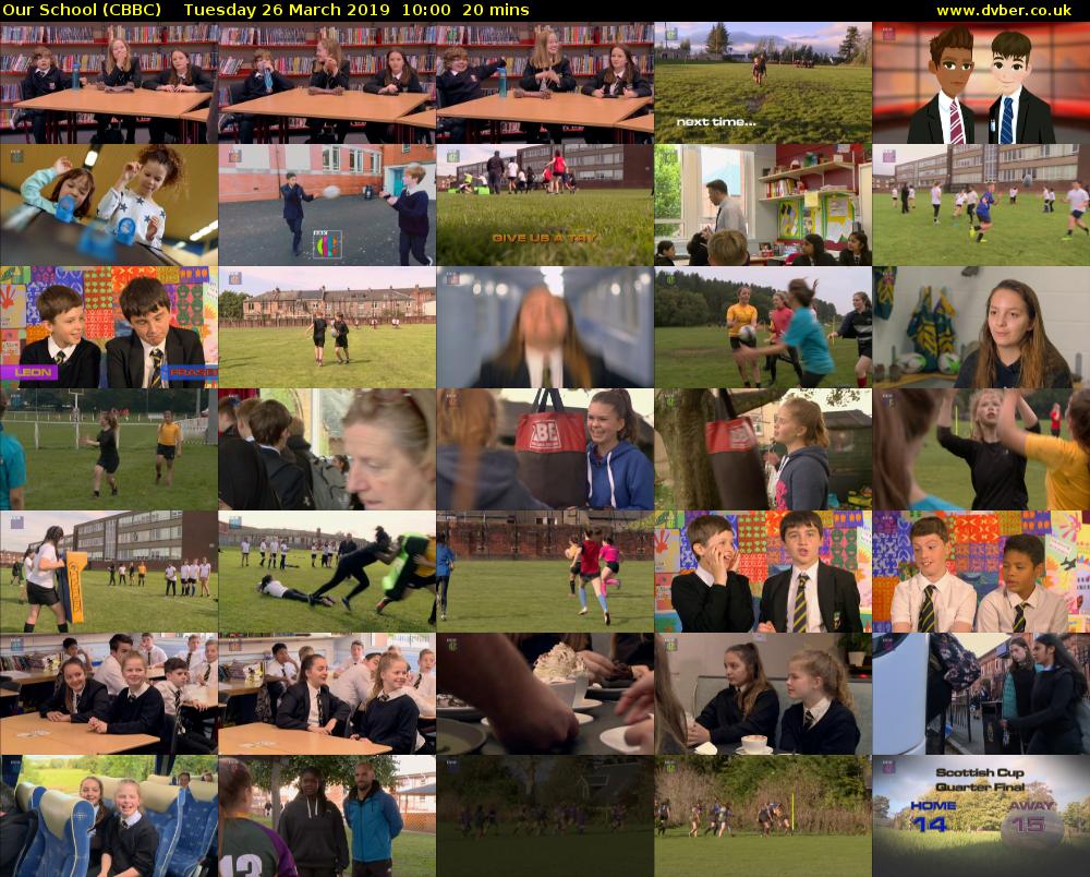 Our School (CBBC) Tuesday 26 March 2019 10:00 - 10:20