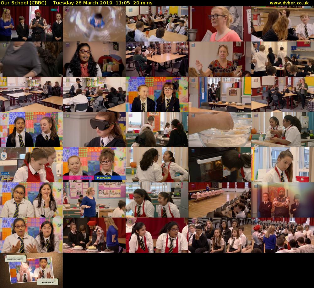 Our School (CBBC) Tuesday 26 March 2019 11:05 - 11:25