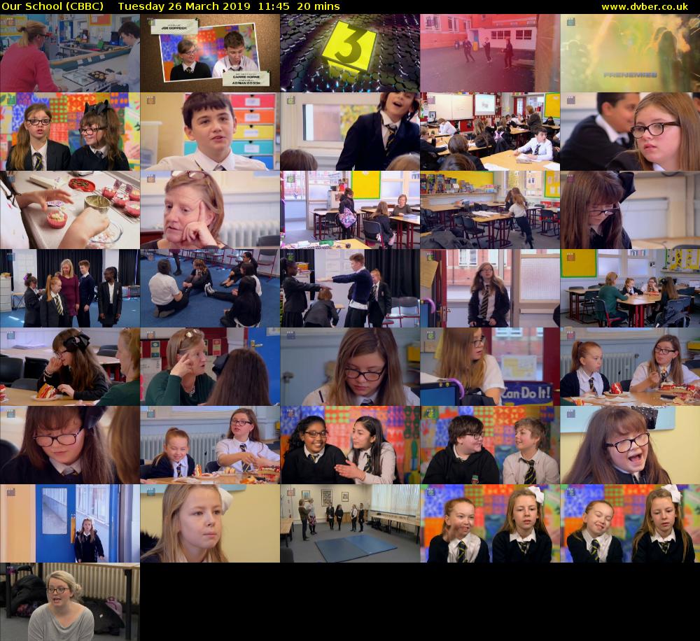Our School (CBBC) Tuesday 26 March 2019 11:45 - 12:05
