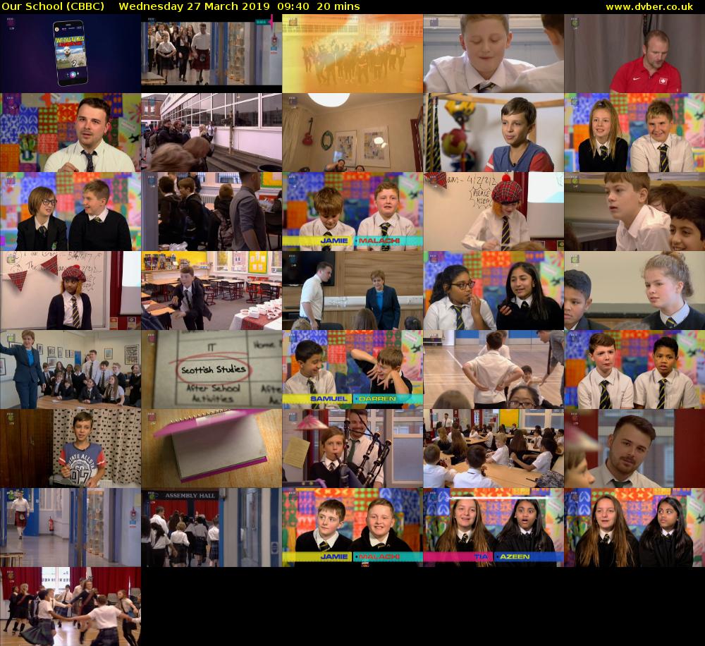 Our School (CBBC) Wednesday 27 March 2019 09:40 - 10:00