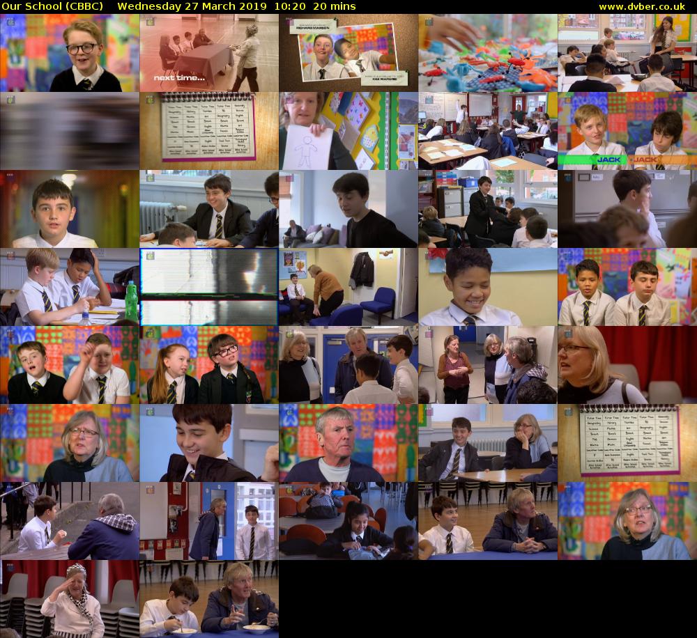 Our School (CBBC) Wednesday 27 March 2019 10:20 - 10:40